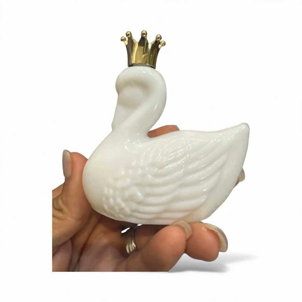 Vintage AVON Royal Swan Bird of Paradise Cologne White Unforgettable